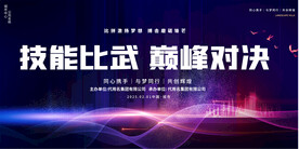 企业职工技能大赛展板