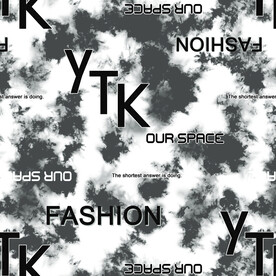 样衣男装扎染压字母