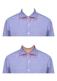 蓝色条纹衬衫psd证件照衣服素