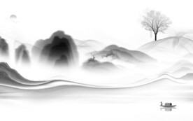 新品 极简灰色山水 TiF分层