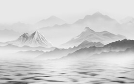 高雅 灰色高清山水 TiF分层