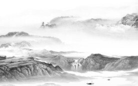 电视 最新灰色山水 TiF分层