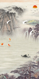 古风 新品玄关框画 Tif分层