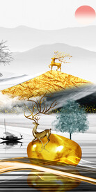 新款 大气新玄关画 TiF分层