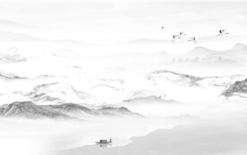 新传 简奢灰山水画 Tif分层