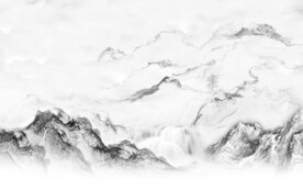 高档 简奢灰山水画 Tif分层