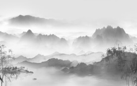 清晰 灰色高档山水 TiF分层