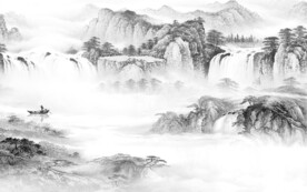 爆款 灰色高档山水 TiF分层