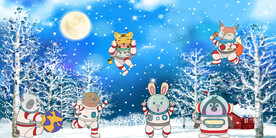 卡通儿童房背景墙