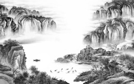 现代简约山水 TiF分层