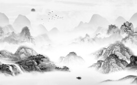 奢雅 现代简约山水 TiF分层