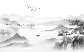 高档 现代简约山水 TiF分层