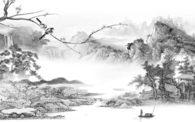 高清 现代简约山水 TiF分层