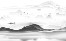 新品 高档灰色山水 TIf分层