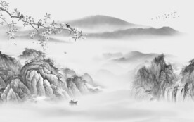 大气 高档灰色山水 TIf分层