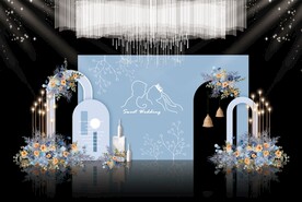 蓝色婚礼效果图