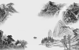 大气 意境灰色山水 TIf分层