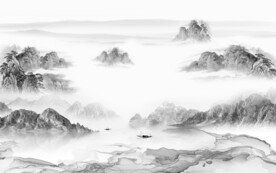 人气 灰色高清山水 TIf分层