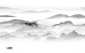 清晰 灰色山水背景 TIf分层