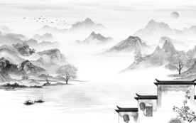 现代 高端灰色山水 tiF分层