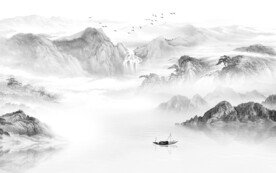 高端 简约灰色山水 TiF分层