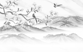 爆款 极简高档山水 Tif分层