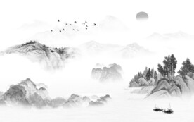 爆款 高端高档山水 tif分层