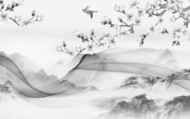 现代 高端高档山水 tif分层