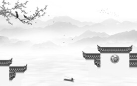 中式 新品灰色山水 TiF分层