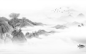 极简 新品灰色山水 TiF分层