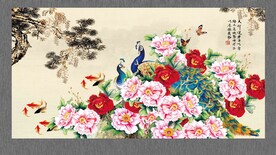 花开富贵背景墙