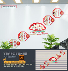 孝道楼梯文化墙