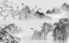 现代 简约高清山水 TIF分层