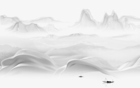 高档 灰色新山水画 TiF分层