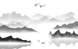 现代 灰色新山水画 TiF分层