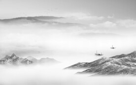 淡雅 灰色新山水画 TiF分层