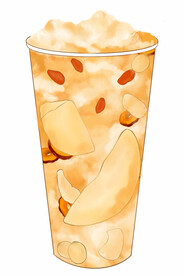 传统美食冰糖雪梨手绘