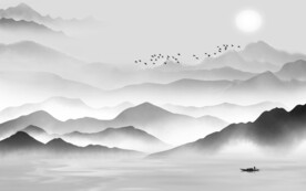 淡雅 奢雅灰色山水 TiF分层