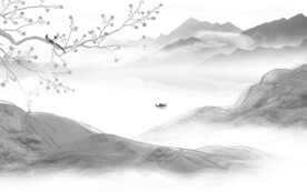 现代 轻奢灰色山水 TiF分层