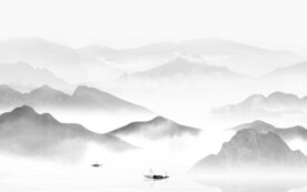 爆款 现代客厅山水 TiF分层