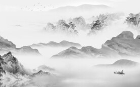 高端 现代客厅山水 TiF分层