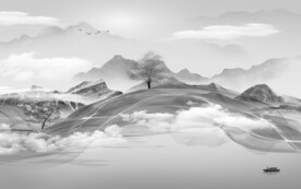 新传 灰色客厅山水 TIF分层