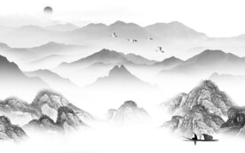 意境 高档灰色山水 TiF分层