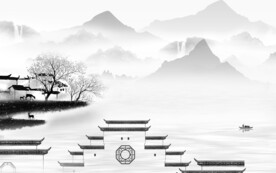 新传 清晰灰色山水 TiF分层