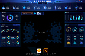 蓝色物流运营大数据可视化大屏