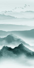 蓝色 爆款玄关框画 Tif分层