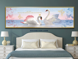 梦幻天鹅湖床头装饰画