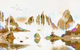 人气 中式新品山水 TiF分层