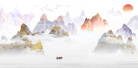 人气 中式高清山水 Tif分层