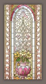 蒂凡尼教堂彩绘艺术玻璃图案